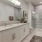 a bathroom with a large tub